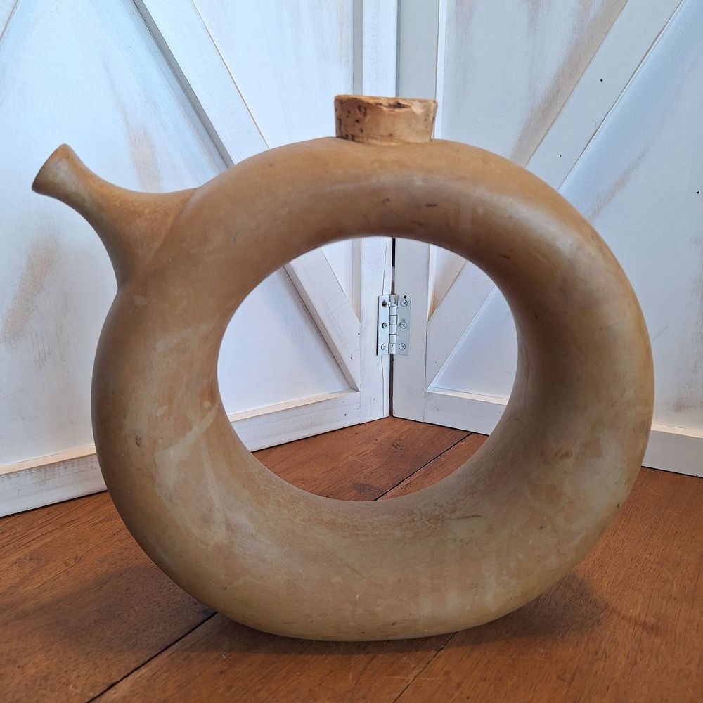 VTG Hartstone USA Pottery Ring/Donut/Circular Shaped Wine Decanter Cork Stopper
